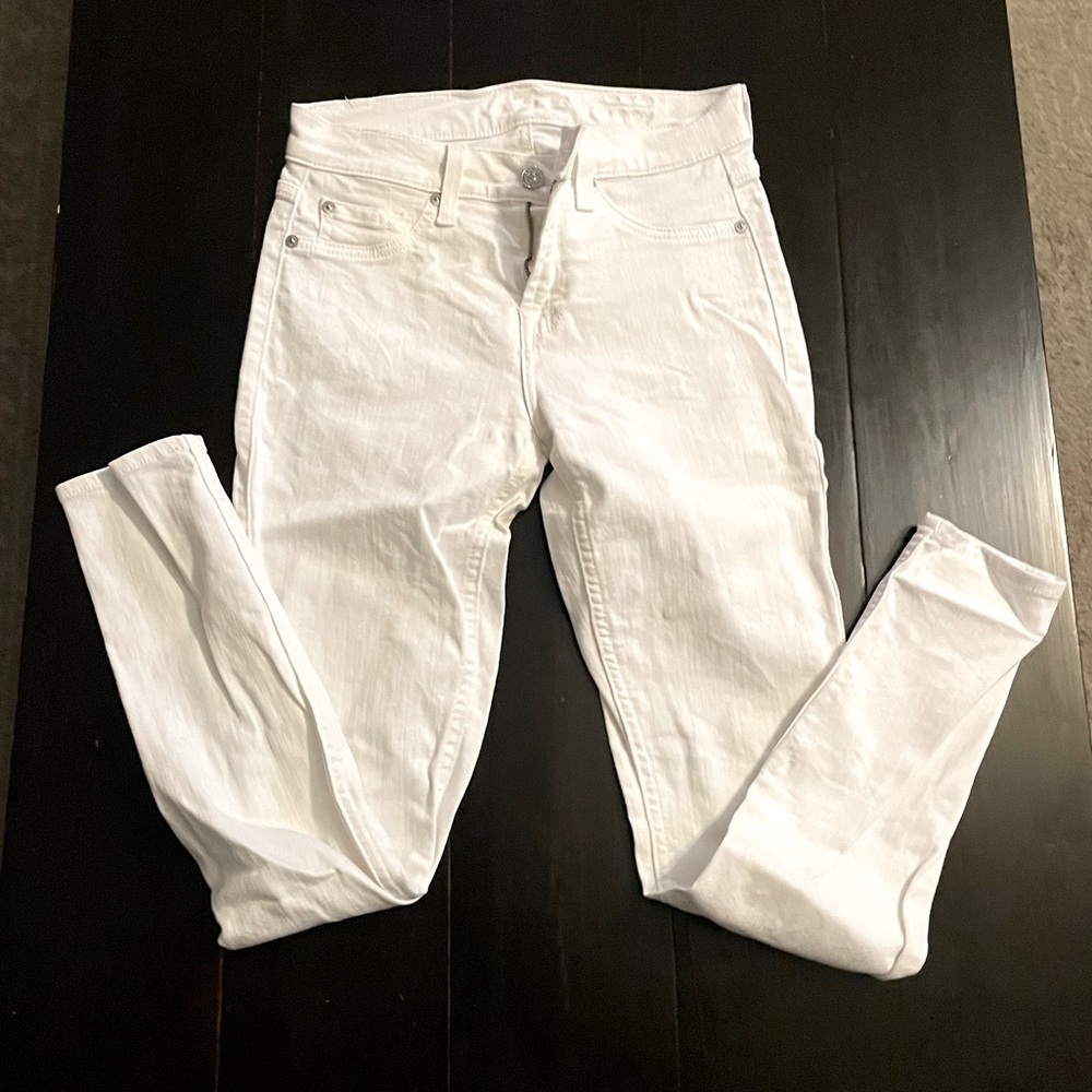 7 For All Mankind White Jeans